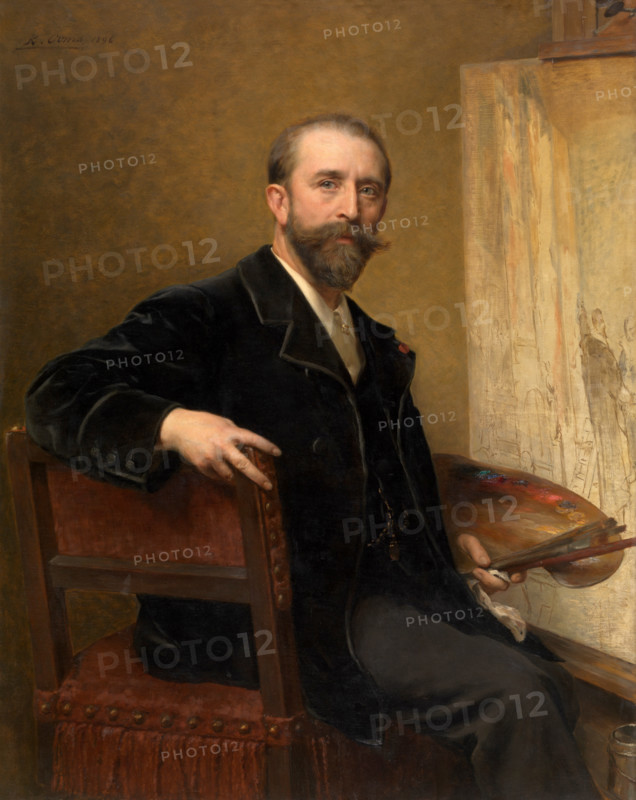 Self-portrait, 1896. Creator: Karel Ooms.