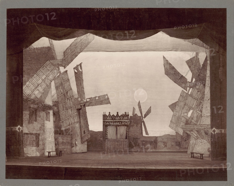 Stage design by Alexander Golovin for the ballet Don Quijote by L. Minkus, 1900. Creator: Karl August Fischer.
