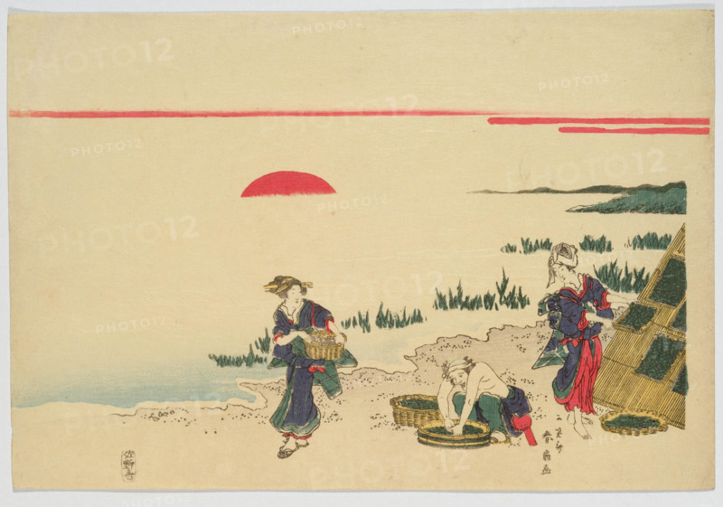 The Seaweed Gatherers, c1805-1810. Creator: Katsukawa Shunsen.