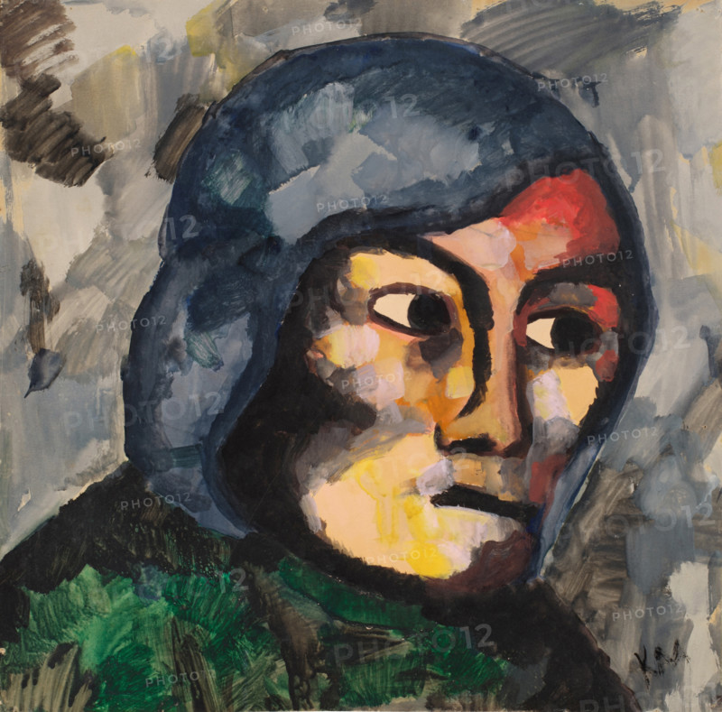 Head of a Peasant, 1911. Creator: Kazimir Malevich.