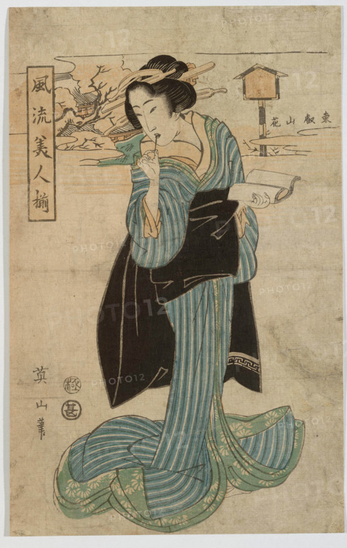 From the Series Furyu bijin soroi (Gathering of Elegant Ladies). Creator: Kikukawa Eizan.