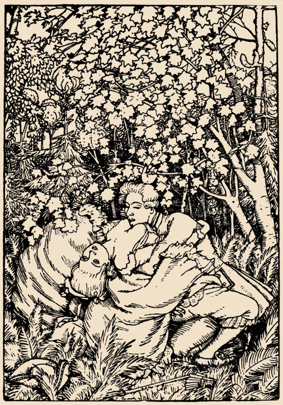 Illustration to "The Book of Marquise" by Franz Blei, 1916. Creator: Konstantin Somov.