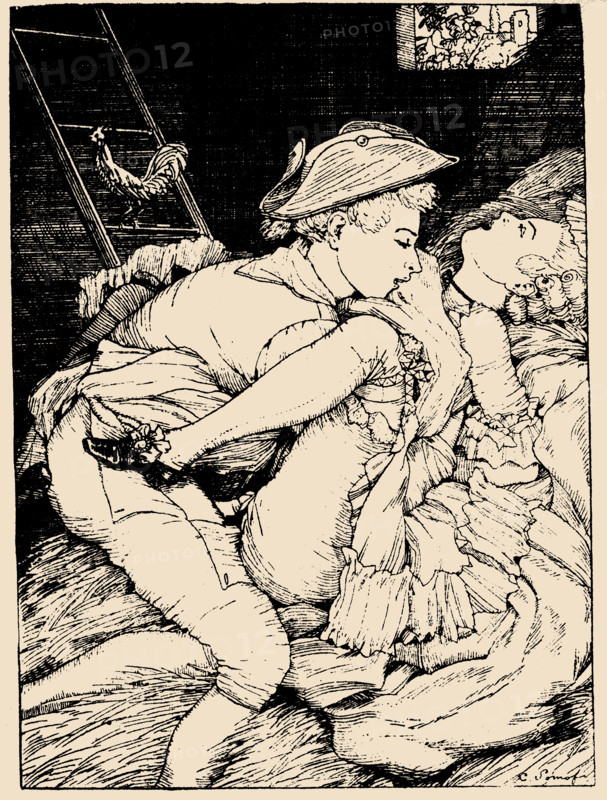 Illustration to "The Book of Marquise" by Franz Blei, 1916. Creator: Konstantin Somov.