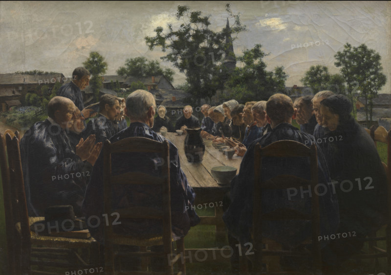 The Funeral Meal, 1886. Creator: Leon Frederic.