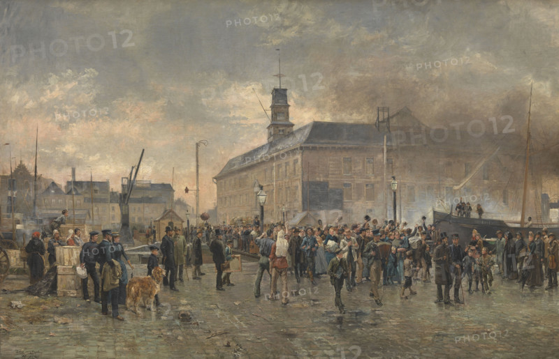 Belgian emigrants, 1890. Creator: Louis Van Engelen.