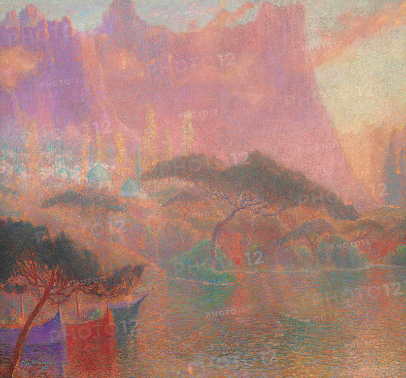 La fantaisie orientale (Oriental fantasy), 1921. Creator: Lucien Lévy-Dhurmer.