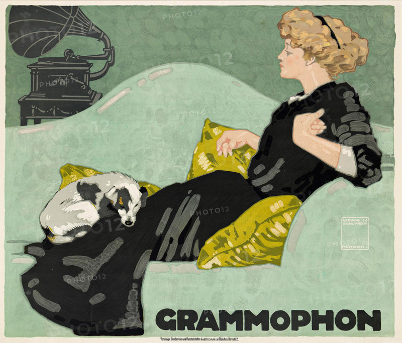 Grammophon, 1910. Creator: Ludwig Hohlwein.