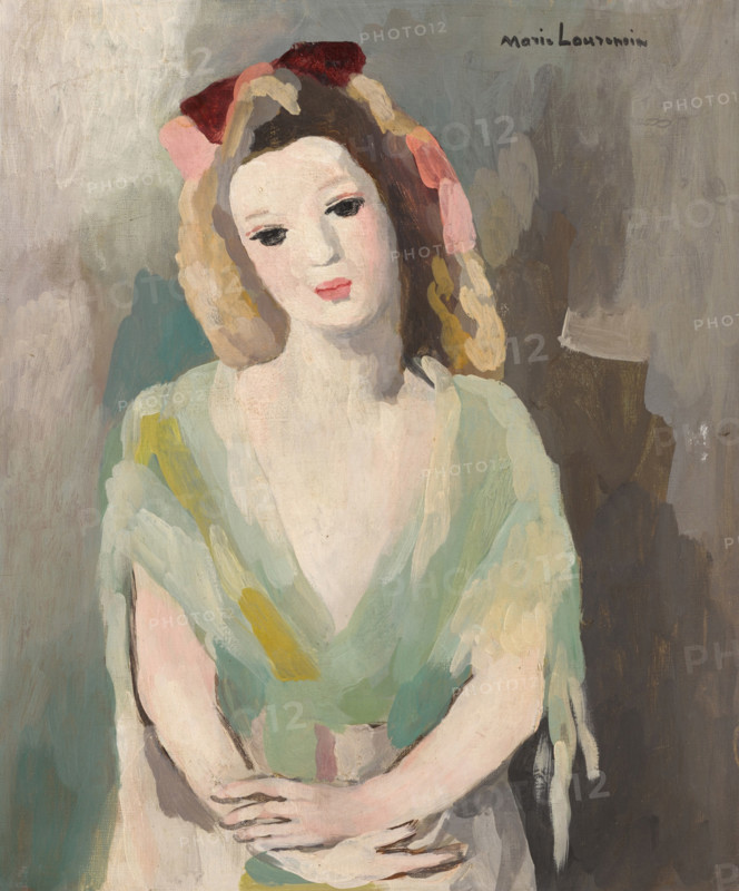 Jeune fille aux mains croisées. Creator: Marie Laurencin.