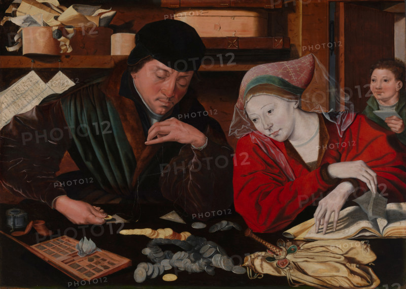 The Banker and his Wife, 1530. Creator: Marinus van Reymerswaele.