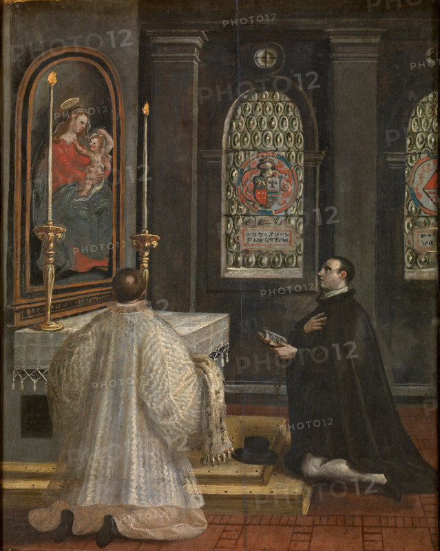The Life of Saint Didacus of Alcalá: Saint Didacus of Alcalà at Prayers, Between 1591 and 1600. Creator: Martin de Vos.