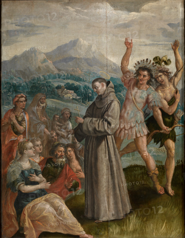 The Life of Saint Didacus of Alcalá: Saint Didacus Preaches in the Canary... Between 1591 and 1600. Creator: Martin de Vos.