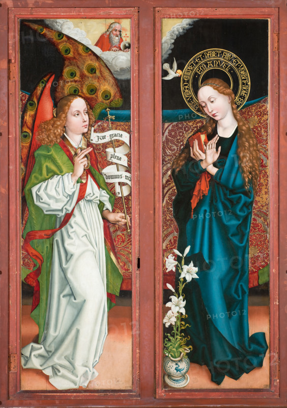 The Annunciation. Side panel of the Orlier Altarpiece, c1470-1475. Creator: Martin Schongauer.