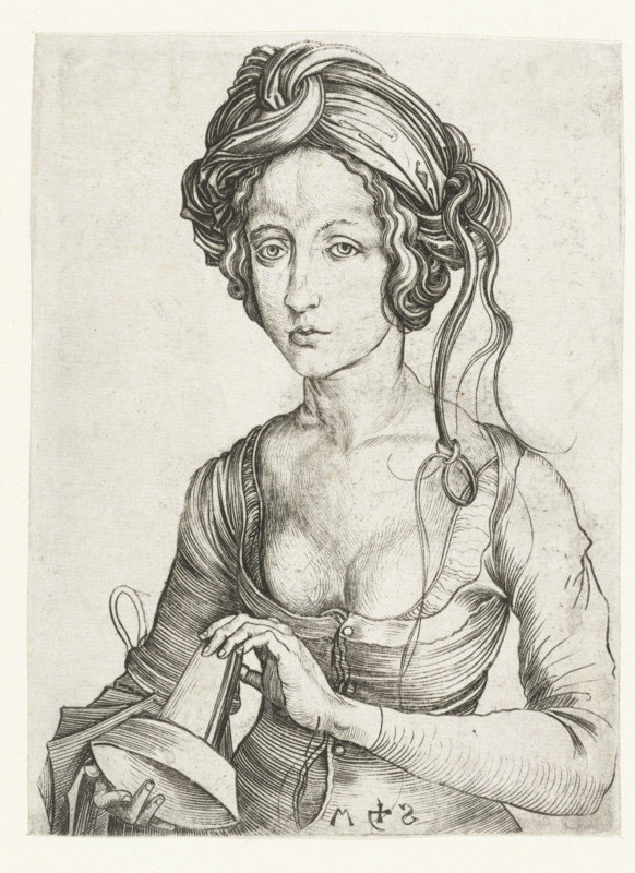 A Foolish Virgin, Between 1475 and 1490. Creator: Martin Schongauer.