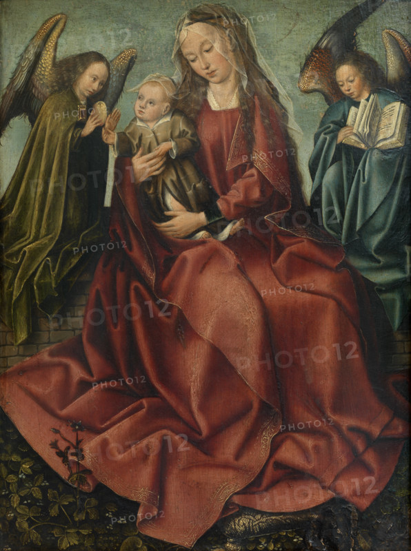 The Virgin and Child Between Two Angels, 1495. Creator: Master of Frankfurt.