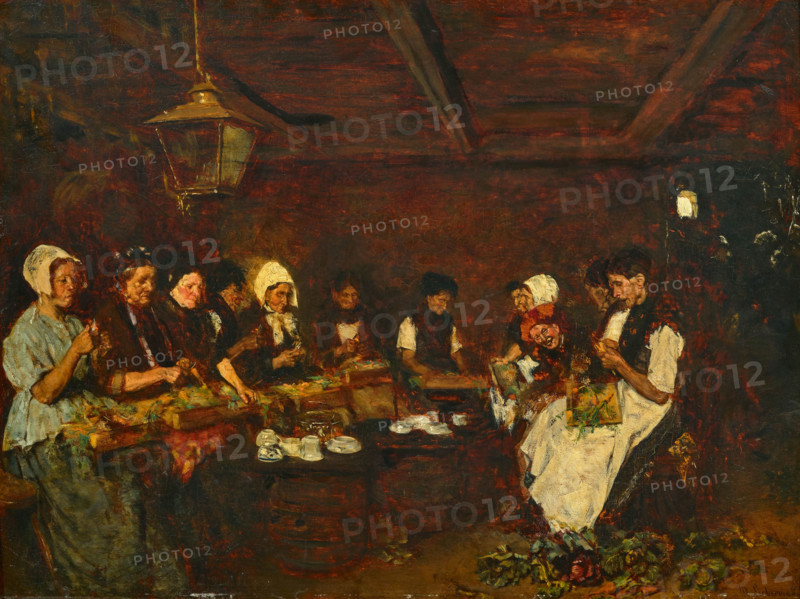 The Vegetable Cleaners (The Canners), 1872. Creator: Max Liebermann.
