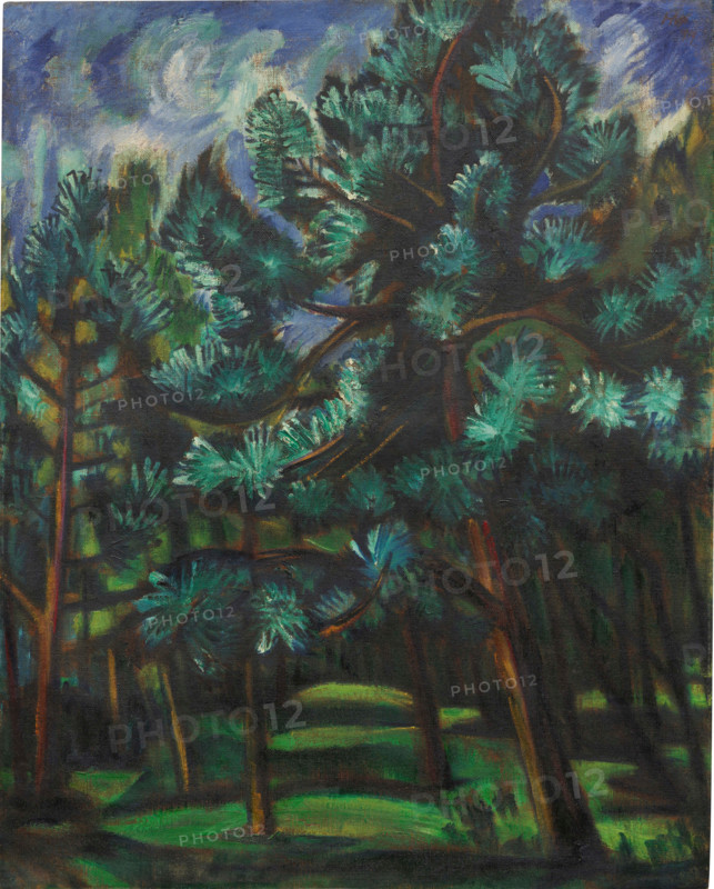Pine forest after the rain, 1919. Creator: Max Pechstein.