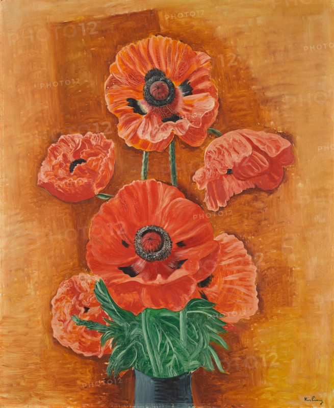 Vase with Poppies, c1930. Creator: Moise Kisling.