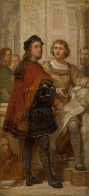 The Painters Raphael and Bernard van Orley, 1860s-1870s. Creator: Nicaise de Keyser.