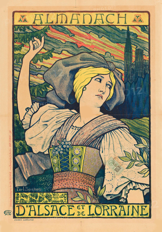 Almanach d'Alsace et de Lorraine, 1896. Creator: Paul Berthon.