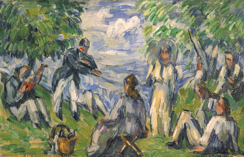 La Partie de campagne or Le Déjeuner sur l'herbe (The Day in the Country or Luncheon... 1876-1877. Creator: Paul Cezanne.
