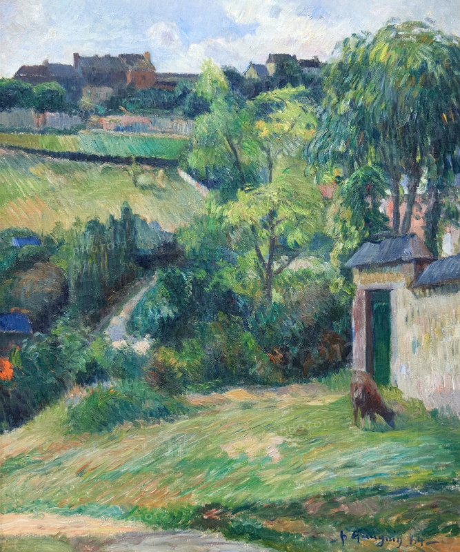 A suburb of Rouen, 1884. Creator: Paul Gauguin.