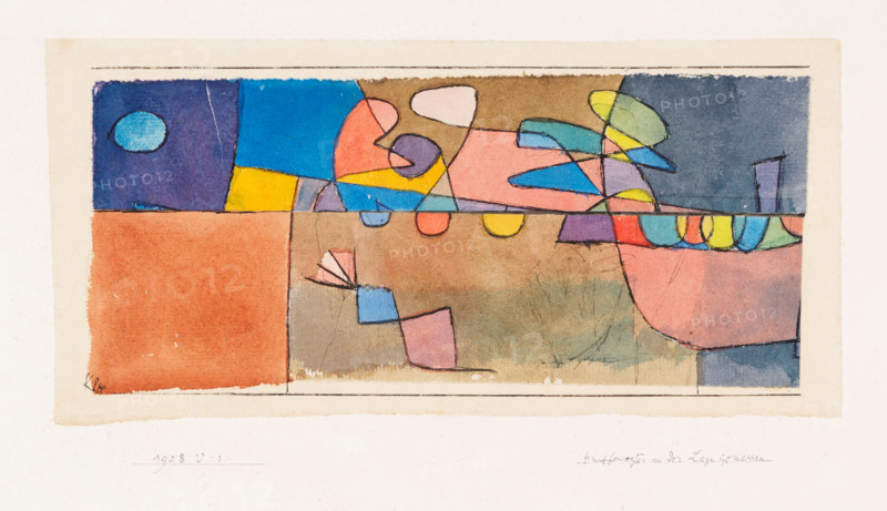 Buntbewegtes an der Lage gemessen, 1928. Creator: Paul Klee.