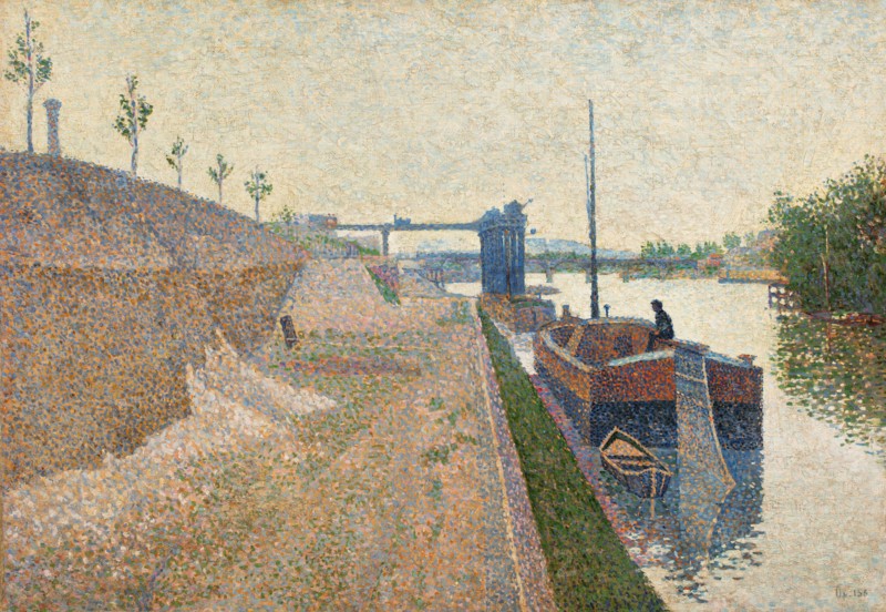 Quai de Clichy. Temps gris, 1887. Creator: Paul Signac.