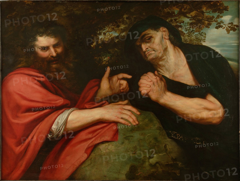 Democritus and Heraclitus, 1603. Creator: Peter Paul Rubens.