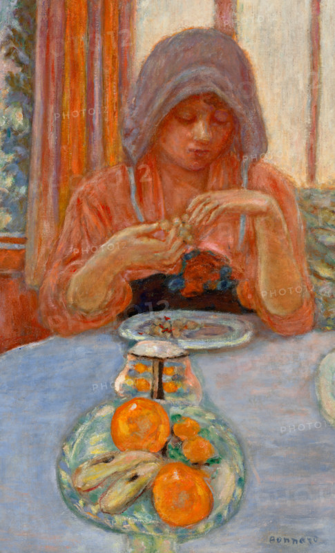 Woman with fruit bowl (Femme au compotier de fruits), c1912. Creator: Pierre Bonnard.
