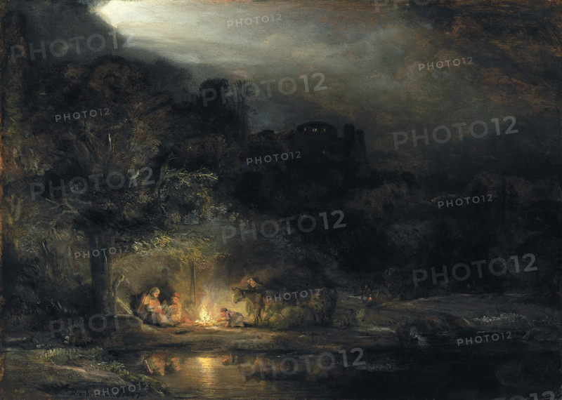 Landscape with the Rest on the Flight into Egypt, 1647. Creator: Rembrandt Harmensz van Rijn.