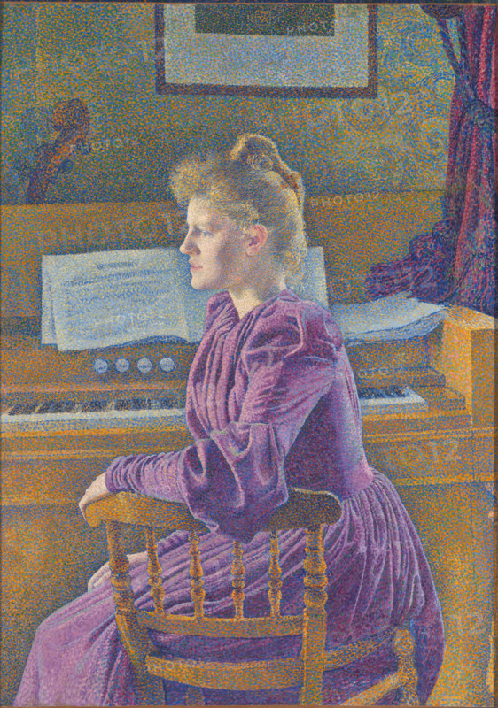 Portrait of Maria Sèthe-van de Velde, 1891. Creator: Théo van Rysselberghe.