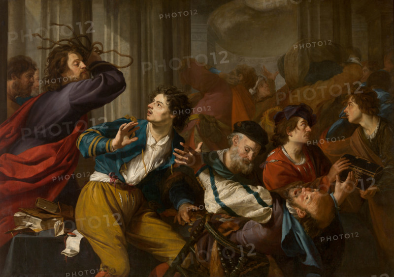 Christ Driving the Money Changers from the Temple, c1625-1630. Creator: Theodoor Rombouts.