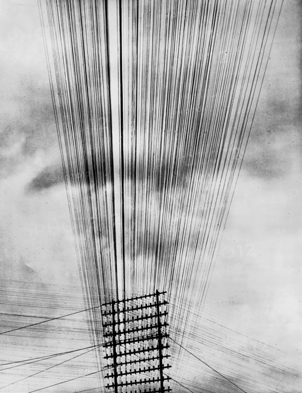 Perspective with electrical cables, 1925. Creator: Tina Modotti.