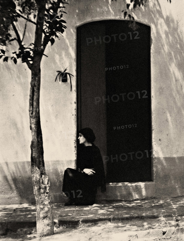 Tina at the door, 1923. Creator: Tina Modotti.