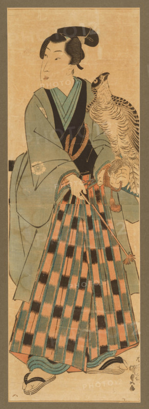 Man with Falcon, 1823-1824. Creator: Utagawa Kunisada.