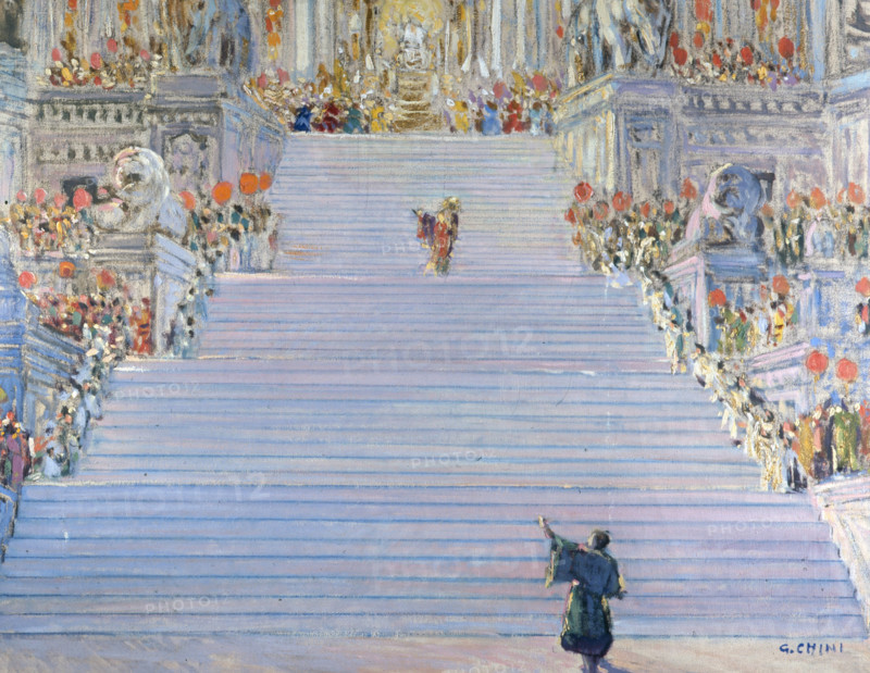 Stage design for the opera Turandot by Giacomo Puccini, 1926. Creator: Chini, Galileo (1873-1956).
