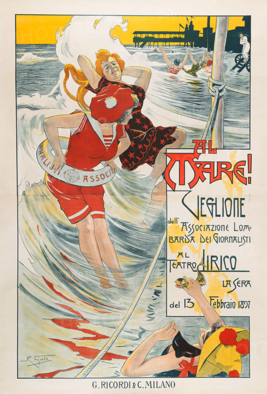 Al Mare! Veglione dell'Associazione Lombarda dei Giornalisti al Teatro Lirico, 1896-1897. Creator: Galli, Riccardo (1869-1944).