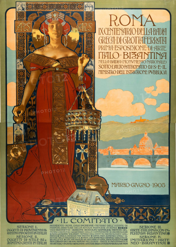Roma - IX Centenario della Badia greca di Grottaferrata, 1905. Creator: Metlicovitz, Leopoldo (1868-1944).