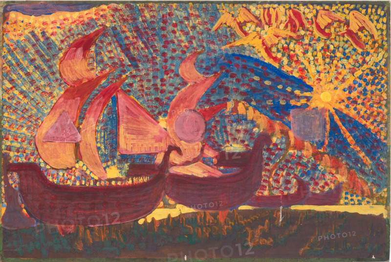 Ships, 1910. Creator: Ciurlionis, Mikalojus Konstantinas (1875-1911).