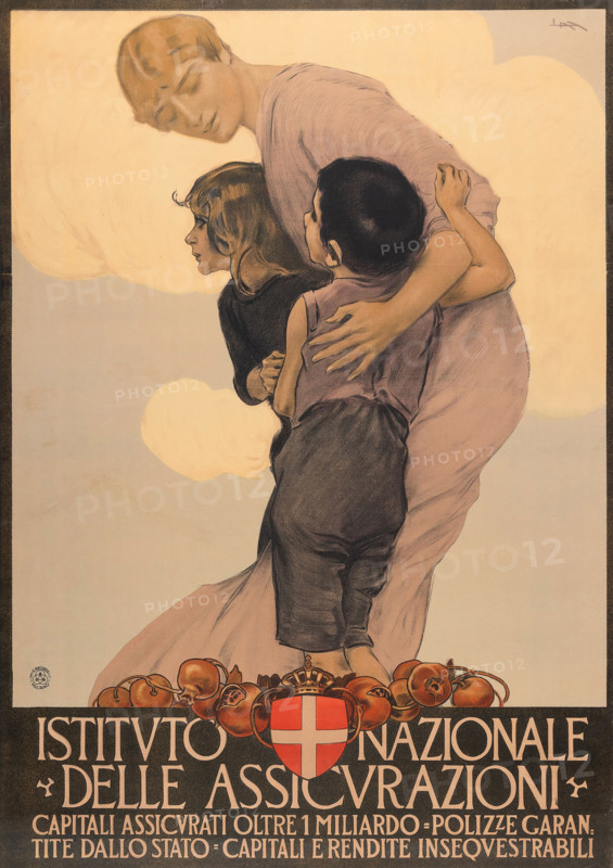 Istituto Nazionale delle Assicurazioni, 1914. Creator: Metlicovitz, Leopoldo (1868-1944).