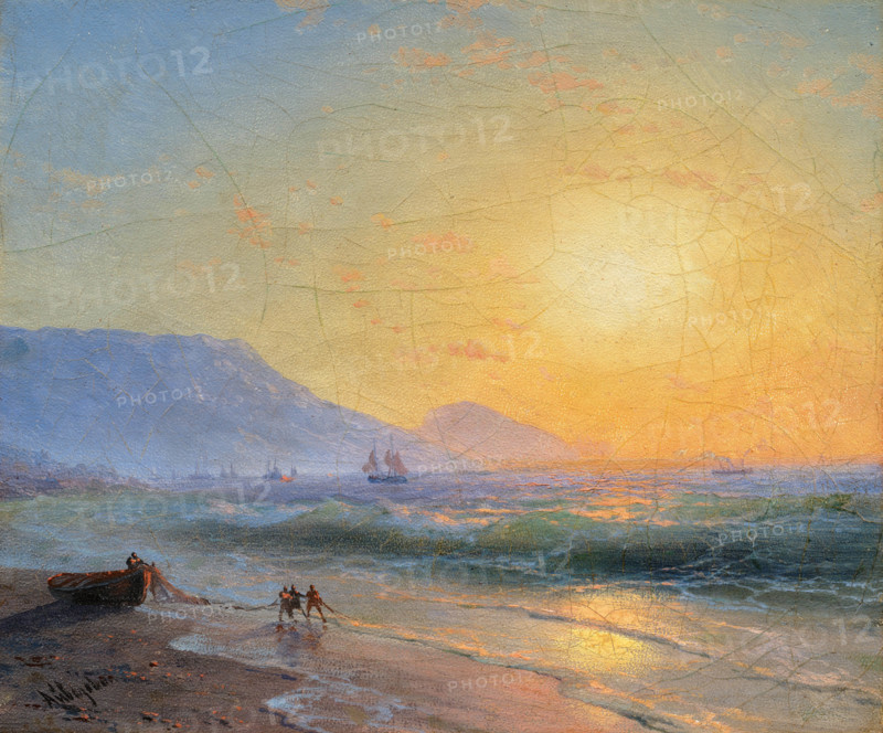 The sea in the evening light, Second Half of the 19th cen. Creator: Aivazovsky, Ivan Konstantinovich (1817-1900).