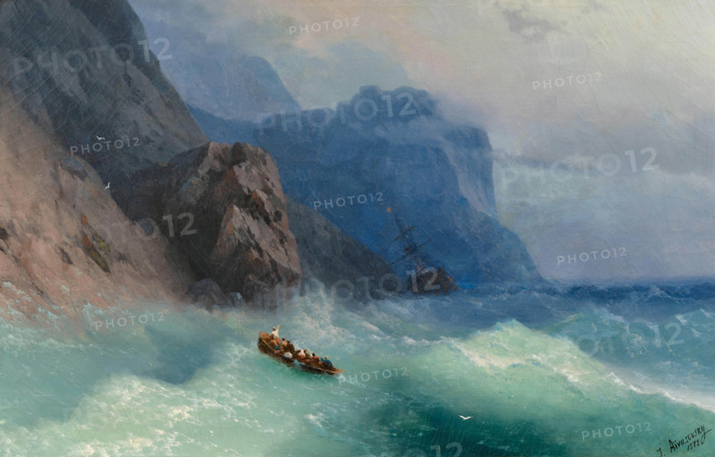 Shipwreck on a rocky coast, 1872. Creator: Aivazovsky, Ivan Konstantinovich (1817-1900).