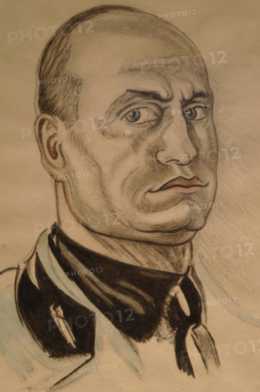 Portrait of Benito Mussolini, 1923. Creator: Bazzi, Mario (1891-1954).