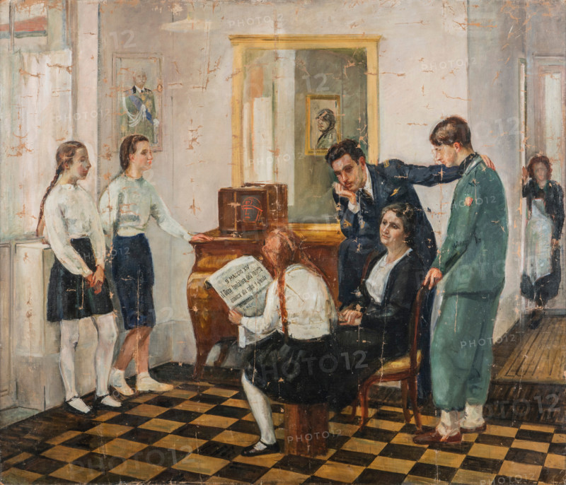 My family at the proclamation of the Italian Empire by Mussolini, c1939. Creator: Frisia, Donato (1883-1953).