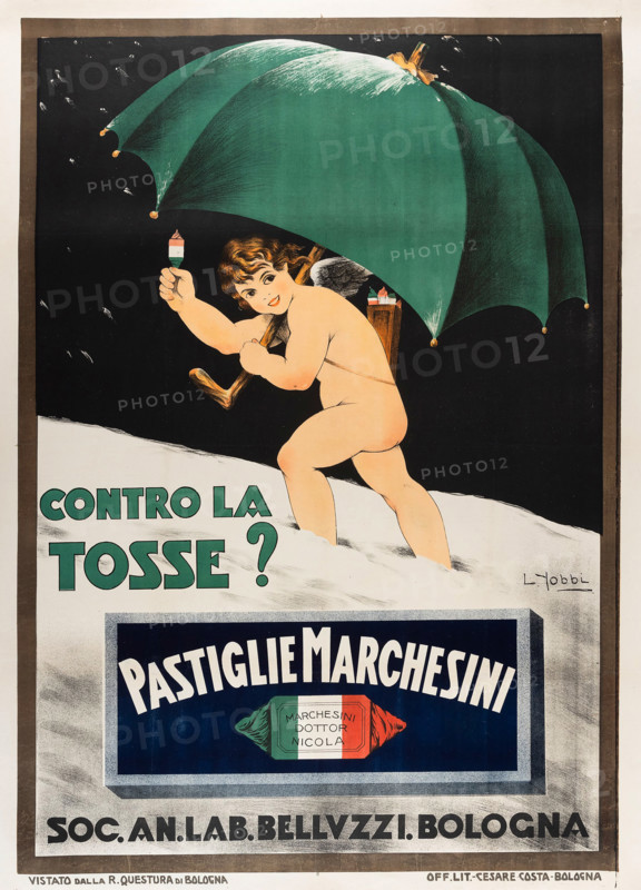 Contro la tosse? Pastiglie Marchesini, 1925. Creator: Yobbi, Luigi (1907-after 1945).