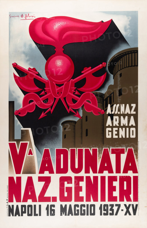 Associazione Nazionale Arma del Genio. V Adunata Nazionale Genieri, Napoli, 1937. Creator: Filosi, F. (active 1930s).