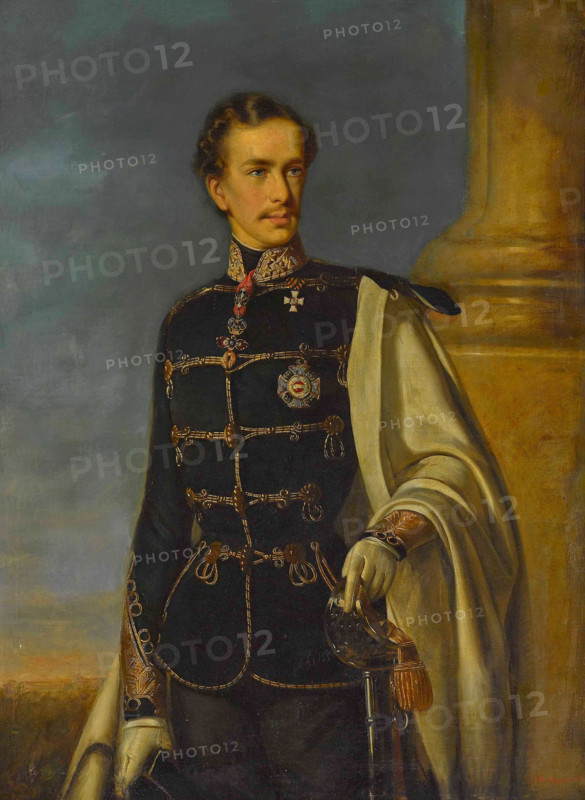 Portrait of Emperor Franz Joseph I of Austria, 1853. Creator: Aigner, Joseph Matthäus (1818-1886).