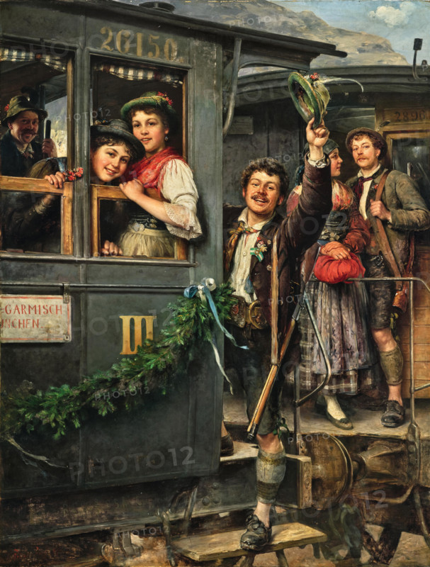 The train to Garmisch, 1897. Creator: Prölss, Friedrich (1855-1934).
