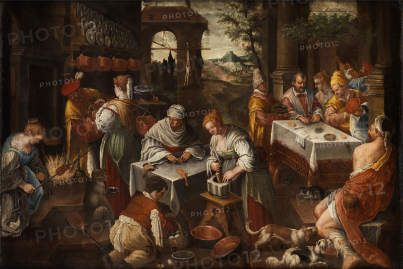 Preparation of a Patrician's Meal, Second half of the16th cen. Creator: Bassano, Francesco II, (Circle) (1549-1592).