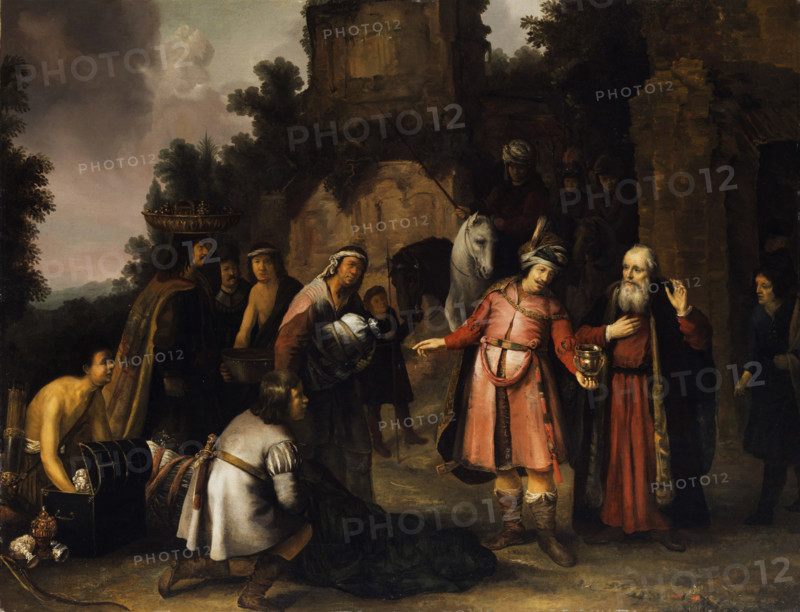 Prophet Elisha refuses Naaman's gift, c1655. Creator: Dijck, Abraham van (1635-1680).
